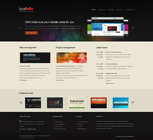 Template Image for Infocus - Website Template