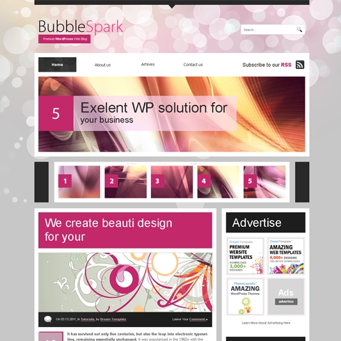 Template Image for BubbleSpark - WordPress Theme