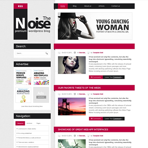 Template Image for Noisy - WordPress Theme
