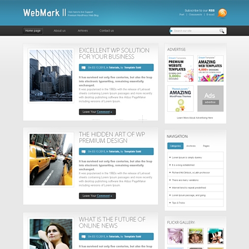 Template Image for WebMark - WordPress Template
