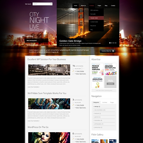 Template Image for CityNight - HTML Template