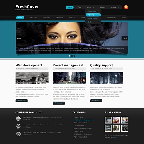 Template Image for FreshCover - Website Template