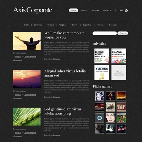 Template Image for Axis - HTML Template