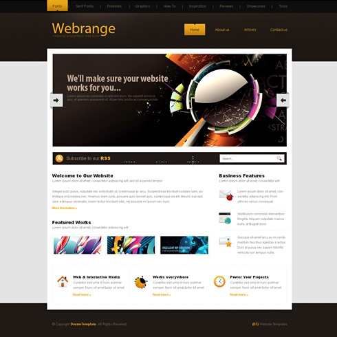 Template Image for WebRange - HTML Template