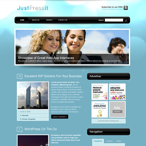 Template Image for JustPress - HTML Template