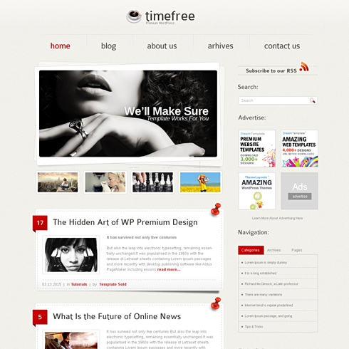Template Image for TimeFree - WordPress Template