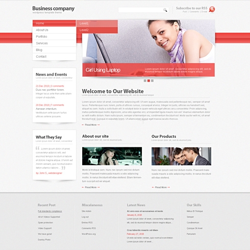 Template Image for Attention - WordPress Template