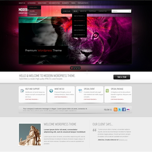 Template Image for Infusion - WordPress Template