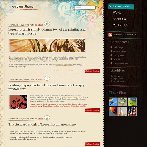 Template Image for ExpressiveFlowers - WordPress Theme