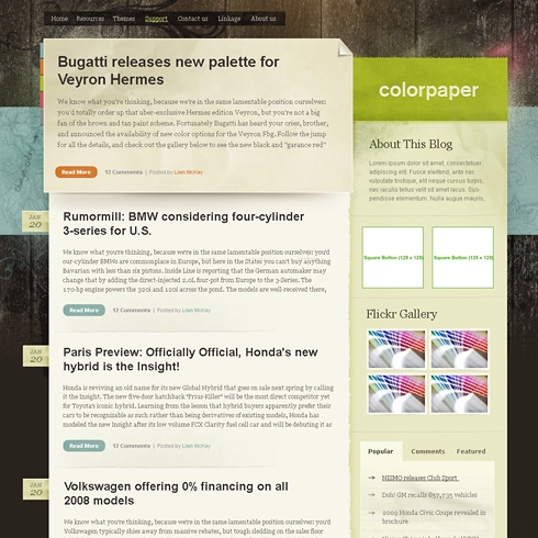 Template Image for ColorPaper - WordPress Theme