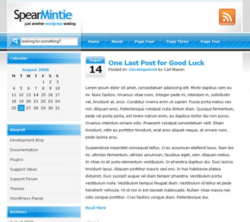 Template Image for Spearmintie - WordPress Theme