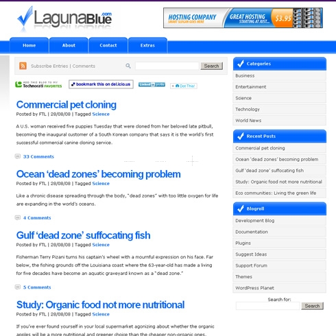 Template Image for LagunaBlue - WordPress Theme