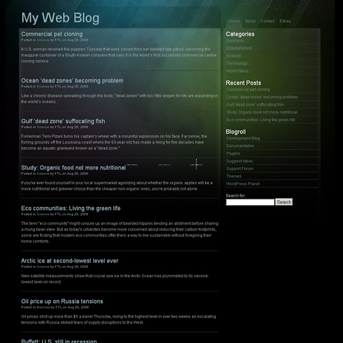 Template Image for SpaceGloss - WordPress Theme