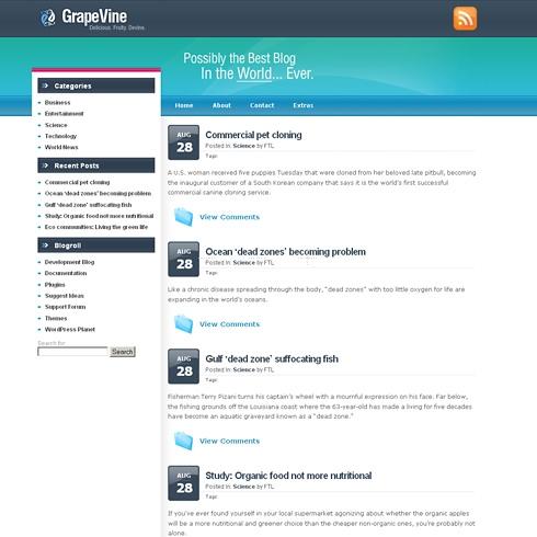 Template Image for GrapeVine - WordPress Theme
