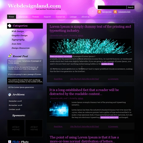 Template Image for PartySphere - WordPress Theme