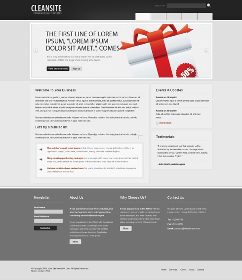 Template Image for CleanSite - HTML Template