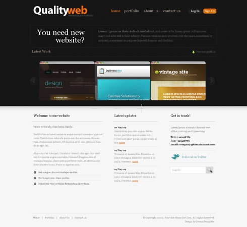 Template Image for AualityWeb - HTML Template