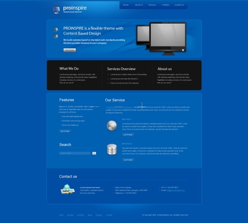 Template Image for Proinspire - HTML Template