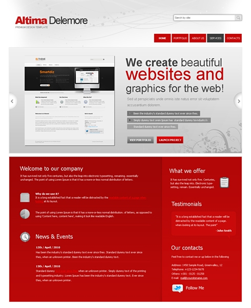 Template Image for Altima - HTML Template