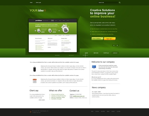 Template Image for GreenFog - HTML Template