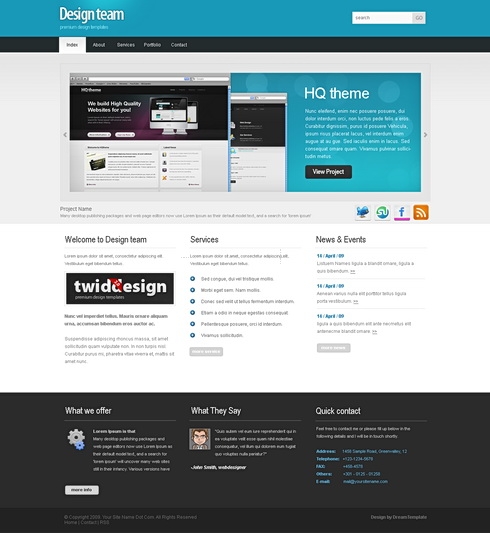 Template Image for DesignTeam - Website Template