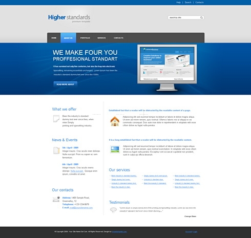 Template Image for HighStandard - HTML Template