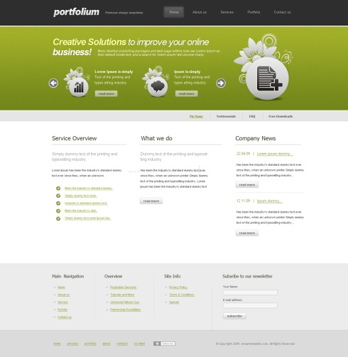 Template Image for GreenZone - Website Template