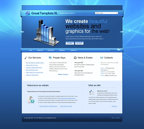Template Image for BlueNetwork - HTML Template
