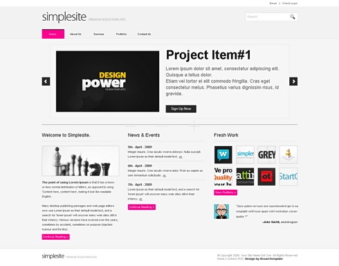 Template Image for SimpleSite - HTML Template