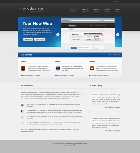 Template Image for SiliconEnterprise - Website Template